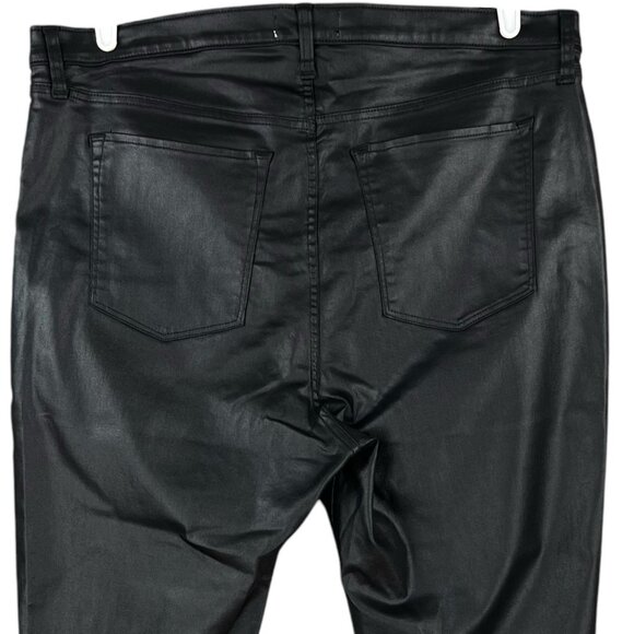 Abercrombie & Fitch Criss-Cross Super Skinny Ankle Coated Black Jeans 36/22R NWT - Picture 4 of 15